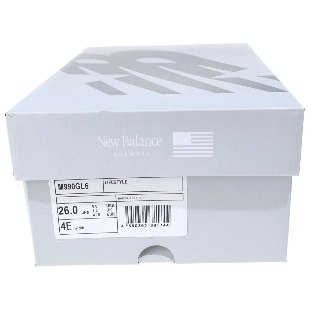 New Balance(ニューバランス) 990V6 M990GL6 メッシュローカットスニーカー USA製 US8/26.0cm グレー