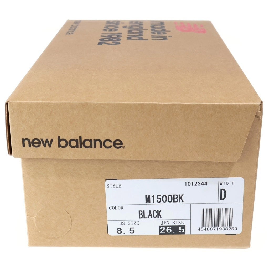 New Balance(ニューバランス) M1500BK レザー ローカットスニーカー US8.5/26.5cm ブラック