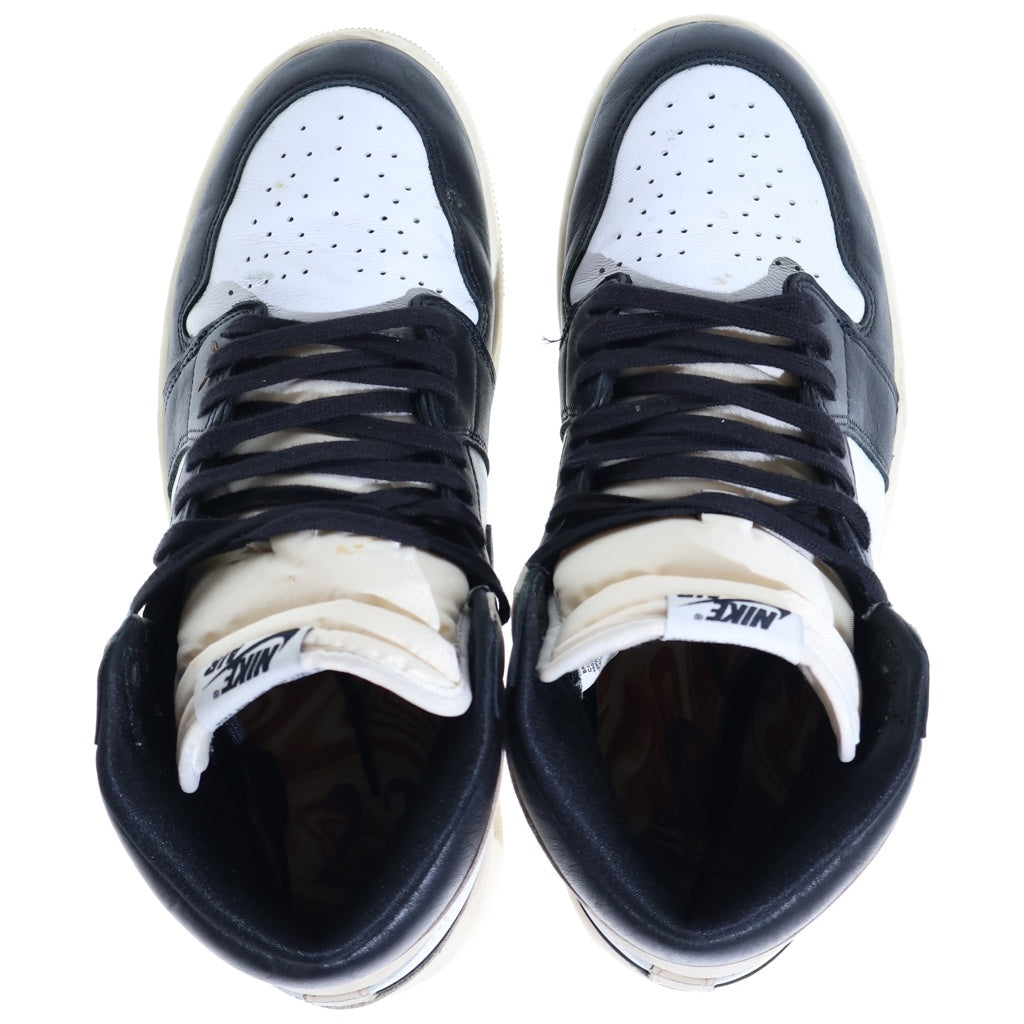 NIKE(ナイキ) WMNS AIR JORDAN 1 RETRO HIGH エアジョーダン1 レトロ ハイ OG ハイカットスニーカー シューズ FD2596-021 ホワイト/ブラック US11.5/28.5cm