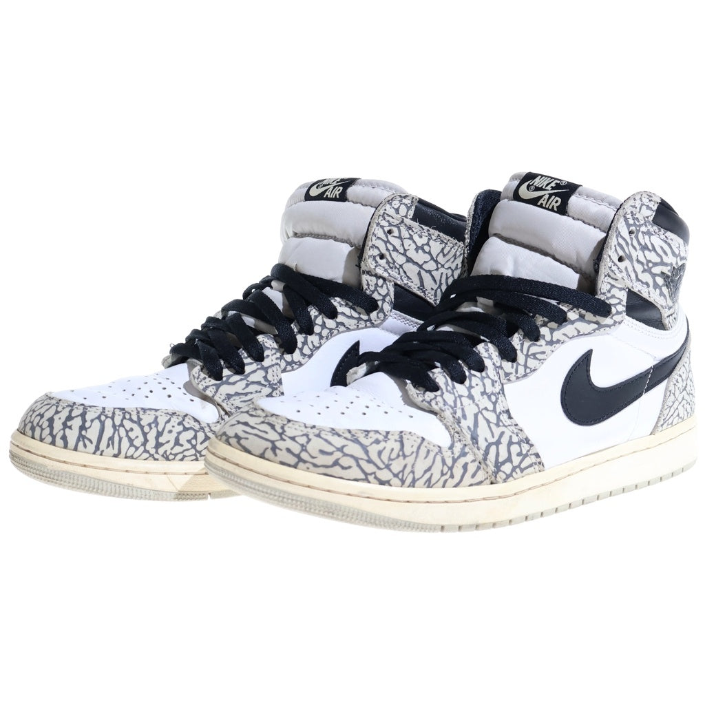 NIKE(ナイキ) IR JORDAN 1 RETRO HIGH OG WHITE CEMENT ELEPHANT エアジョーダン1 ホワイトセメント サファリ ハイカットスニーカー グレー DZ5485-052 US10.5/28.5cm