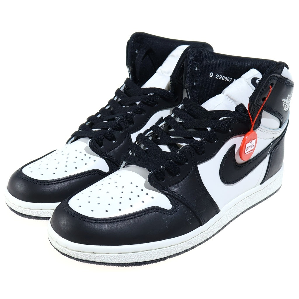 NIKE(ナイキ) AIR JORDAN 1 HI BLACK/WHITE エアジョーダン1 85 パンダ ハイカットスニーカー ブラック/ホワイト US9/27cm BQ4422‐001