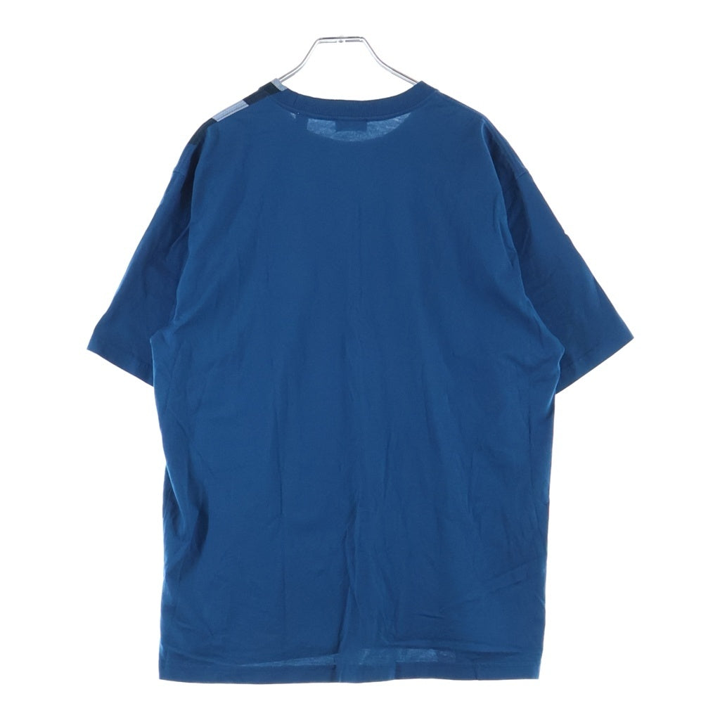 BURBERRY(バーバリー) フロントメガチェックプリント 半袖Tシャツカットソー ブルー 8120955