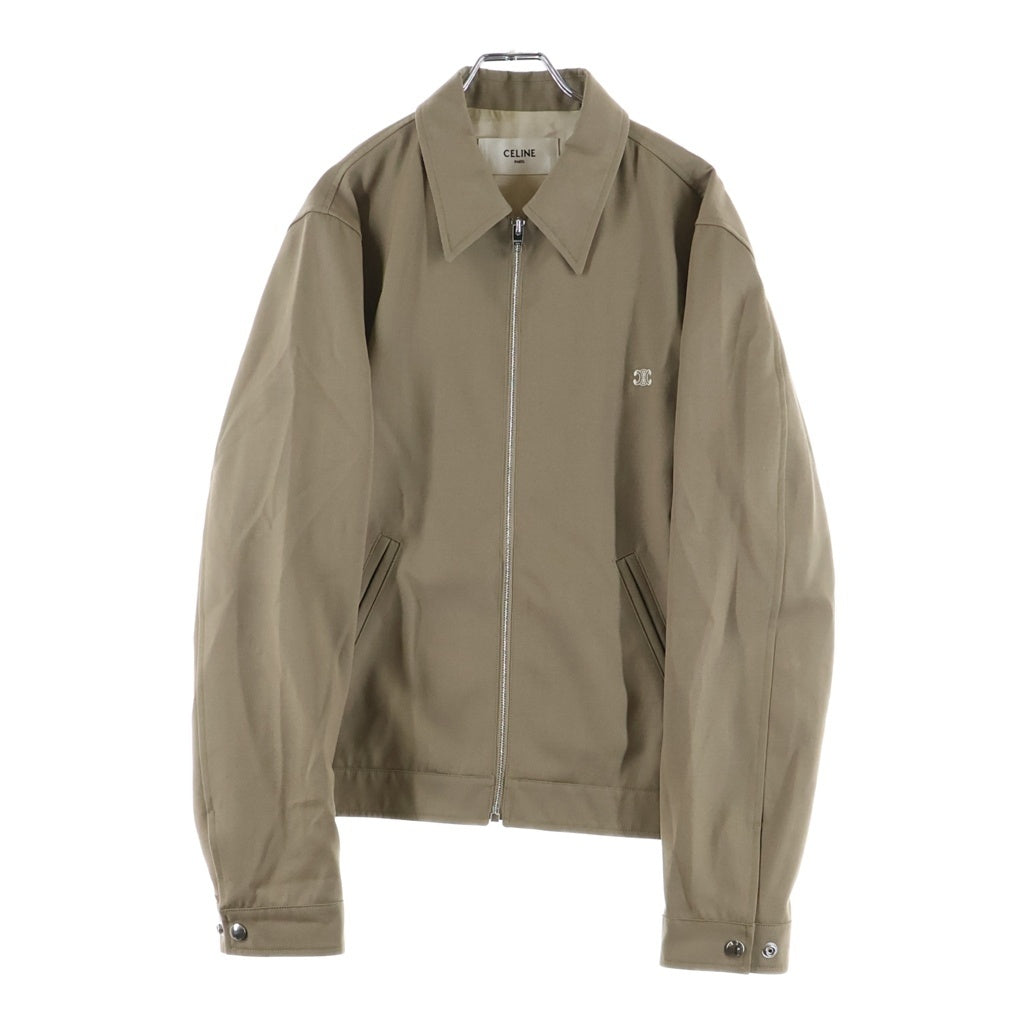 CELINE(セリーヌ) 25AW Triomphe Wool Twill Zip Up Jacket トリオンフ ウールツイル ジップアップジャケット ベージュ RV01E973C