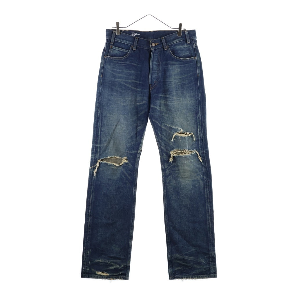 CELINE(セリーヌ) 24SS Destroyed Blue Marble Wash Denim デストロイド ブルーマーブルウォッシュ デニムパンツ インディゴ N574 664X 06UE