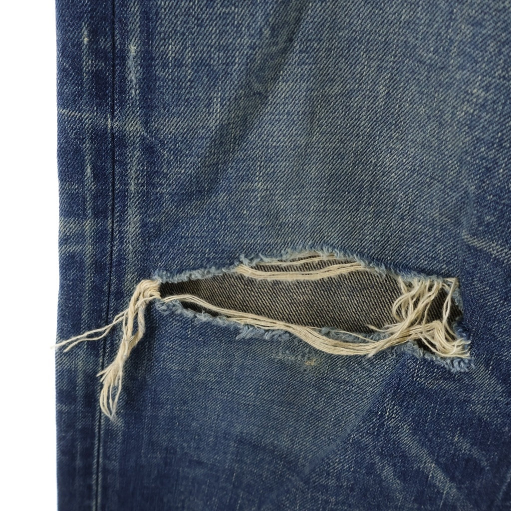 CELINE(セリーヌ) 24SS Destroyed Blue Marble Wash Denim デストロイド ブルーマーブルウォッシュ デニムパンツ インディゴ N574 664X 06UE