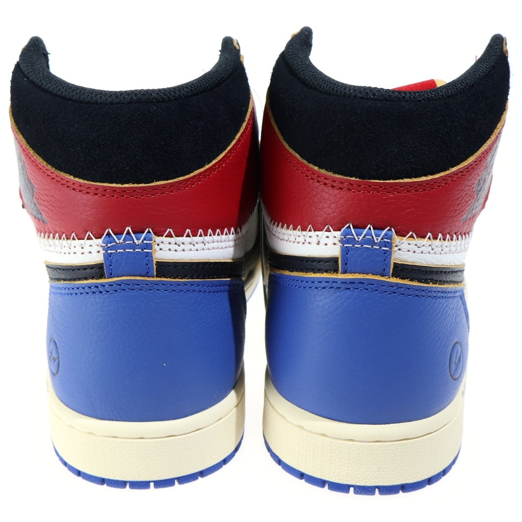 NIKE(ナイキ) FRAGMENT DESIGN×UNION AIR JORDAN 1 フラグメントデザイン ユニオン エアジョーダン1 ハイカットスニーカー US9.5/27.5cm ブルー/ブラック/ホワイト IO7847-002
