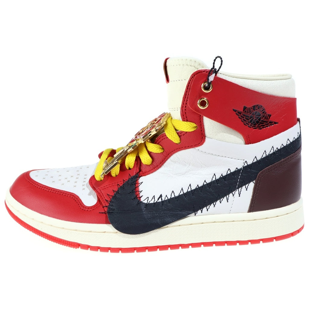 NIKE(ナイキ) ×TEYANA TAYLOR WMNS AIR JORDAN 1 FJ0604-601 テヤナ テイラー エアジョーダン1 ズーム ハイカットスニーカー US10/27.0cm レッド