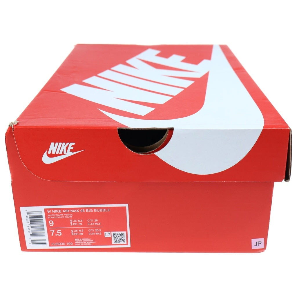 NIKE(ナイキ) WMNS AIR MAX 95 BIG BUBBLE HJ5996-100 ウィメンズ エアマックス95 ビッグバブル ローカットスニーカー US9/26.0cm グレー/パープル レディース