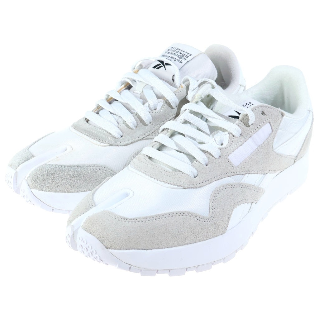 Maison Margiela(メゾンマルジェラ) ×Reebok PROJECT 0 CL NYLON リーボック プロジェクト クラシックレザー ナイロン タビ ローカットスニーカー US8.5/26.5cm ホワイト/グレー HP8847