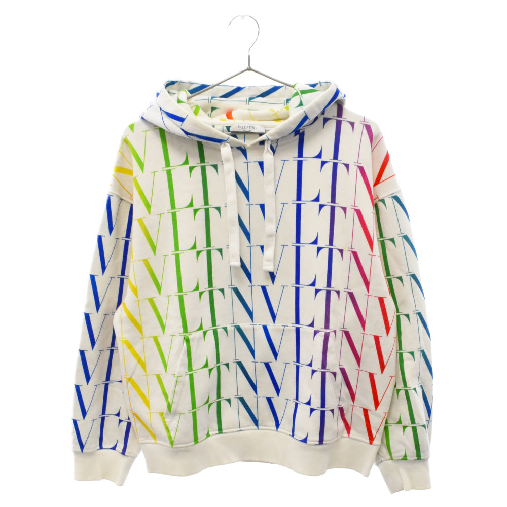 VALENTINO(ヴァレンチノ) 21SS VLTN Times Hooded Sweatshirt VLTNタイムズフーデッドスウェット パーカー VV3MF15P795 ホワイト