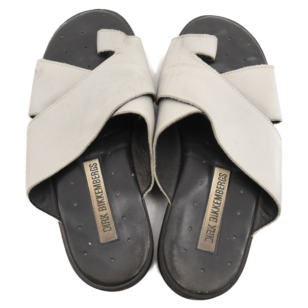 DIRK BIKKEMBERGS(ダークビッケンバーグ) レザー サンダル グレー/ブラック