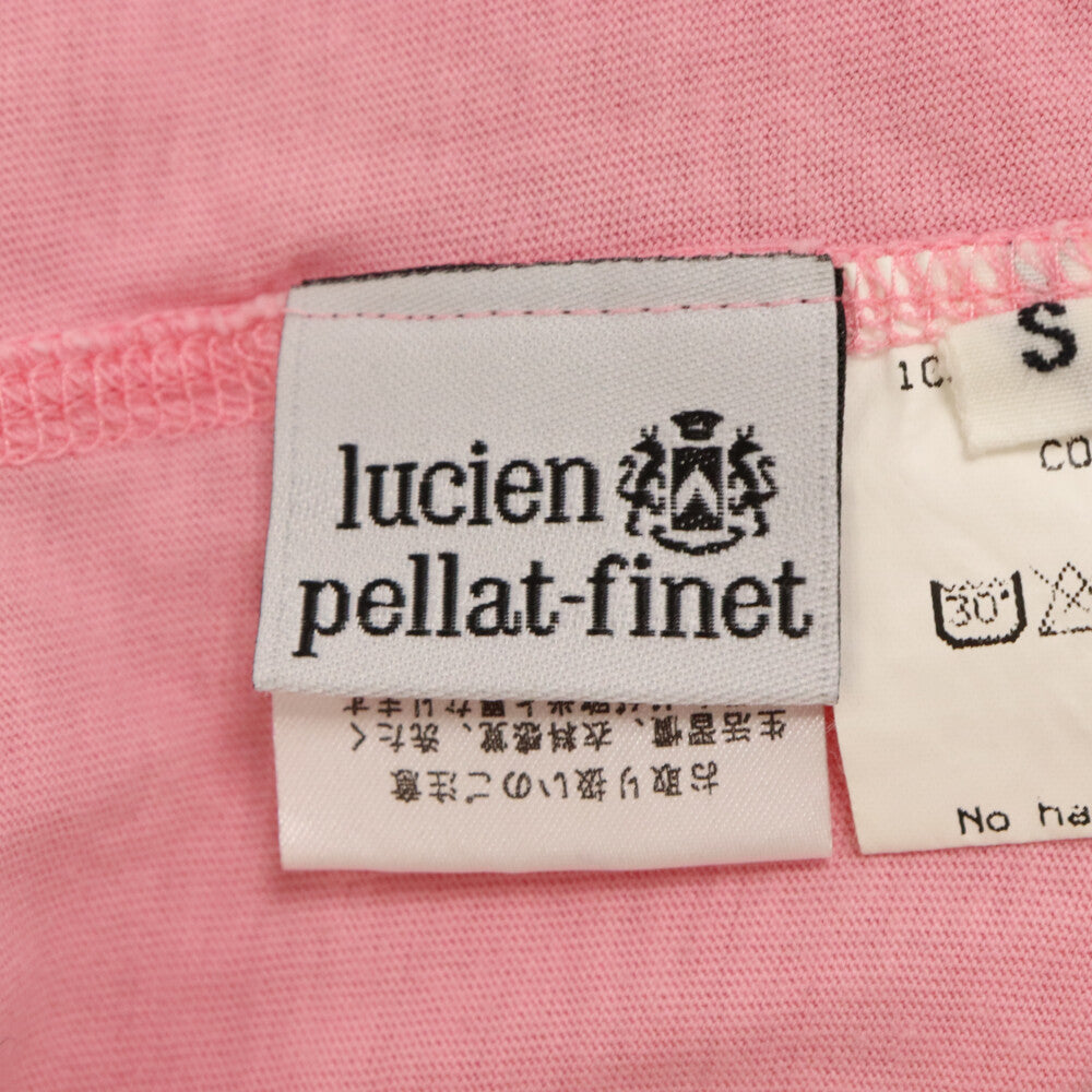 lucien pellat-finet(ルシアンペラフィネ) ARCHIVE MAMBO TEE 切りっぱなし クルーネック半袖Tシャツ ピンク