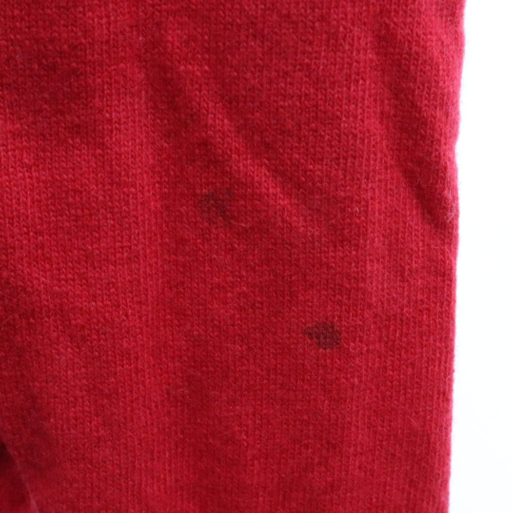 Christian Dior(クリスチャンディオール) ロゴ刺繍 モックネック ニットセーター レッド