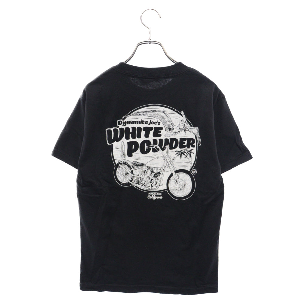 VINTAGE(ヴィンテージ) 90s Dynamite joes White バック バイクプリント クルーネック半袖Tシャツ ブラック