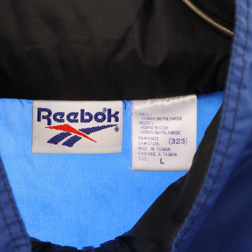 Reebok(リーボック) 90S ジップアップ ナイロンジャケット ブラック/ブルー