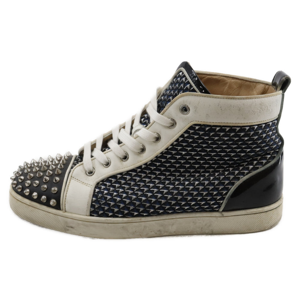 CHRISTIAN LOUBOUTIN(クリスチャンルブタン) スタッズスパイク ハイカットスニーカー ホワイト/ブラック
