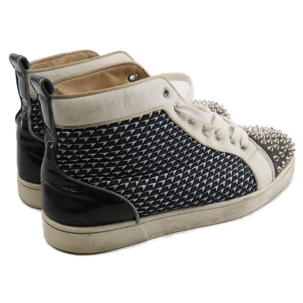CHRISTIAN LOUBOUTIN(クリスチャンルブタン) スタッズスパイク ハイカットスニーカー ホワイト/ブラック