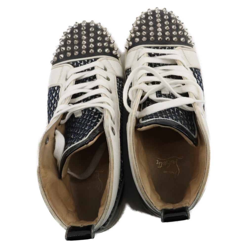 CHRISTIAN LOUBOUTIN(クリスチャンルブタン) スタッズスパイク ハイカットスニーカー ホワイト/ブラック