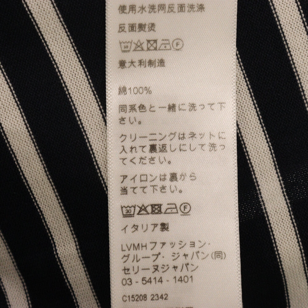 CELINE(セリーヌ) 24SS TRIOMPHE T-SHIRT IN STRIPED COTTON JERSEY ストライプ コットンジャージートリオンフ 長袖Tシャツ ロンT 2X43M879Y.01WN ネイビー/ホワイト
