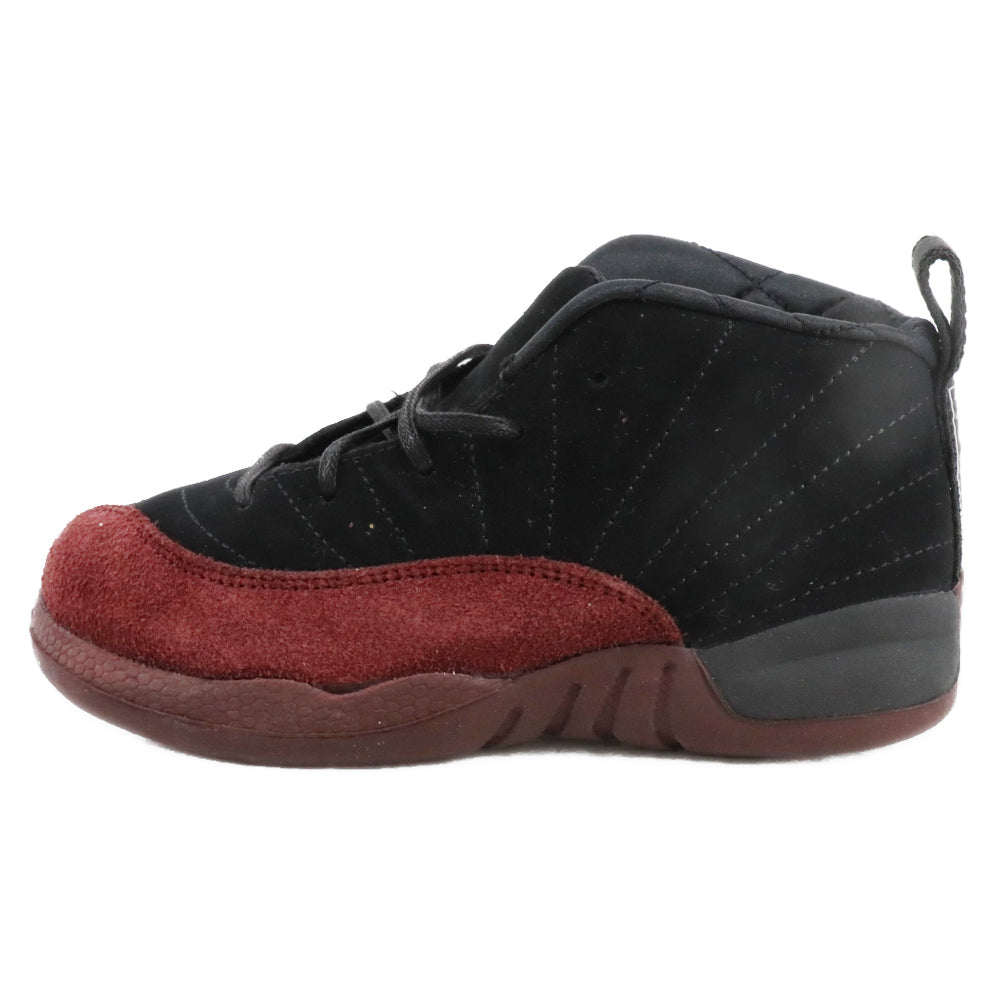 NIKE(ナイキ) ×A Ma Mani?re TD Air Jordan 12 Black and Burgundy Crush ×アママニエール TDエアジョーダン12 ハイカットスニーカー キッズ FB2687-001 US10C/16.0cm