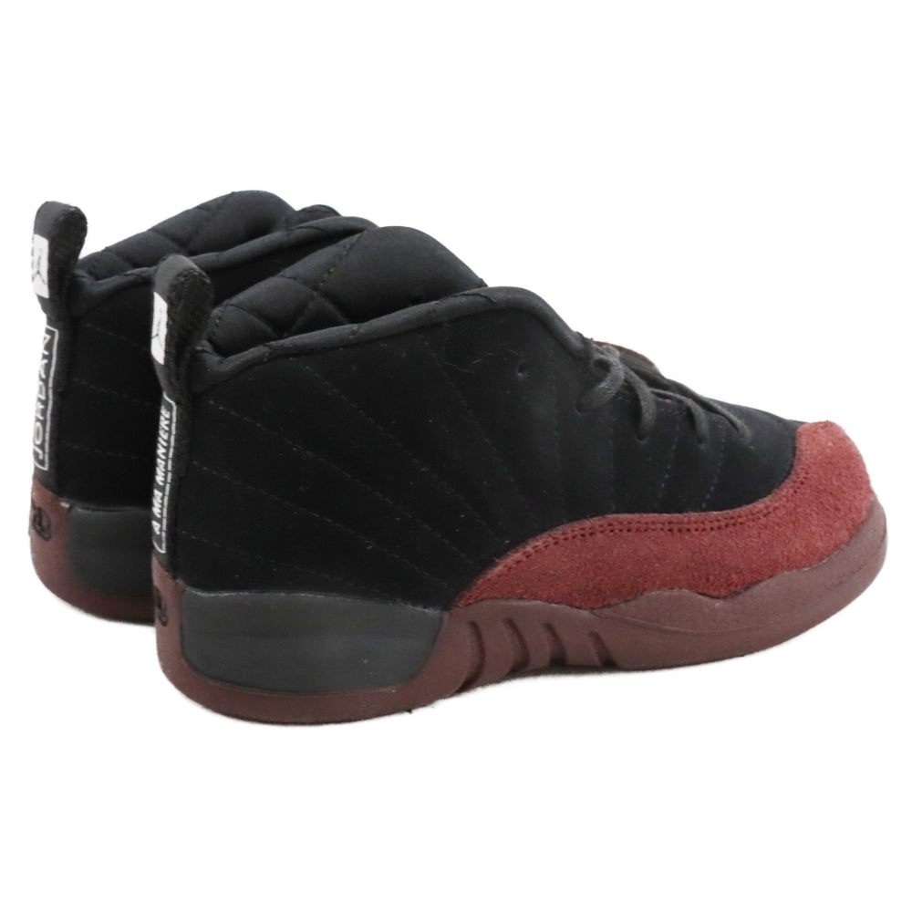 NIKE(ナイキ) ×A Ma Mani?re TD Air Jordan 12 Black and Burgundy Crush ×アママニエール TDエアジョーダン12 ハイカットスニーカー キッズ FB2687-001 US10C/16.0cm