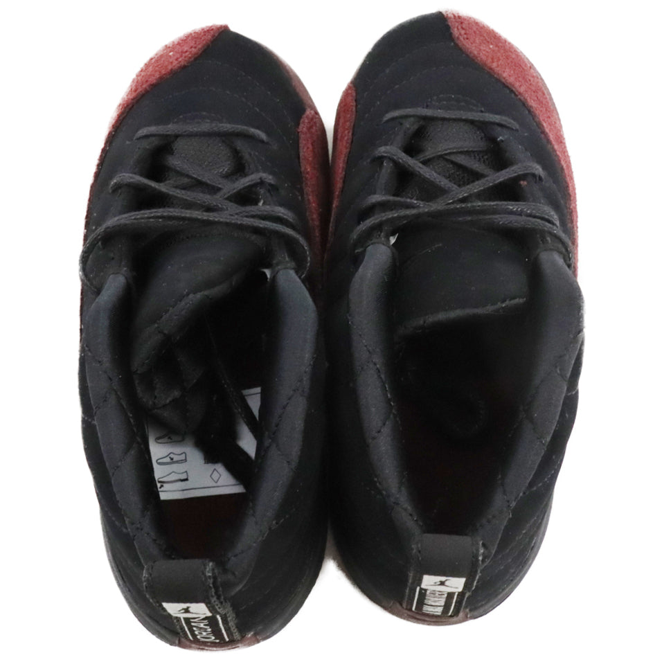 NIKE(ナイキ) ×A Ma Mani?re TD Air Jordan 12 Black and Burgundy Crush ×アママニエール TDエアジョーダン12 ハイカットスニーカー キッズ FB2687-001 US10C/16.0cm