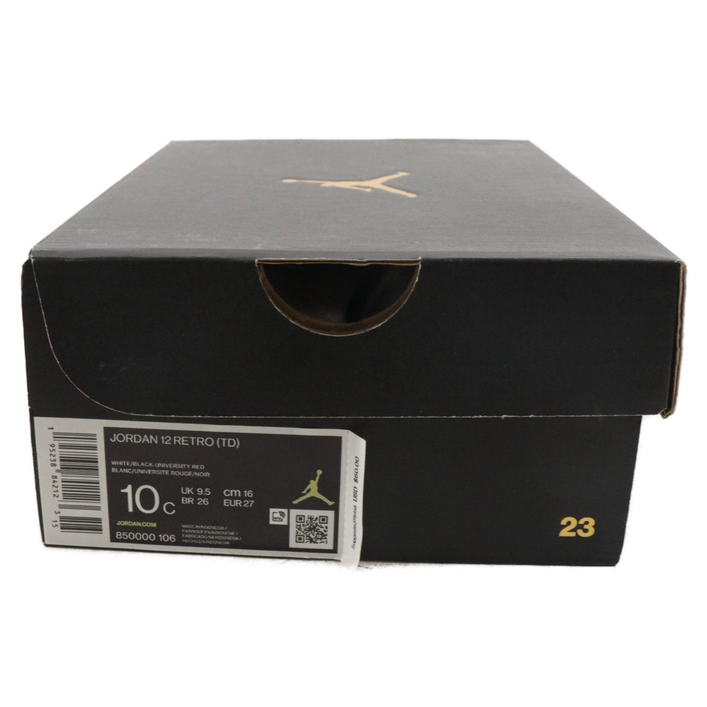 NIKE(ナイキ) TD Air Jordan 12 Retro Twist TDエアジョーダン 12 レトロ ハイカットスニーカー 850000-106 ホワイト US10C/16.0cm