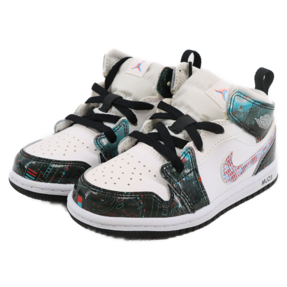 NIKE(ナイキ) TD Air Jordan 1 Mid SE Take Flight TDエアジョーダン1 ミッドカットスニーカー SE テイクフライト BQ6933-114 ホワイト/マルチ キッズ US9C/15.0cm