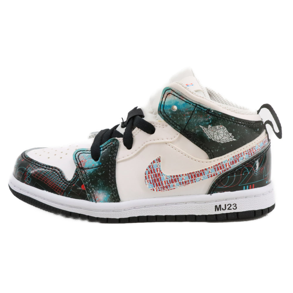 NIKE(ナイキ) TD Air Jordan 1 Mid SE Take Flight TDエアジョーダン1 ミッドカットスニーカー SE テイクフライト BQ6933-114 ホワイト/マルチ キッズ US10C/16.0cm