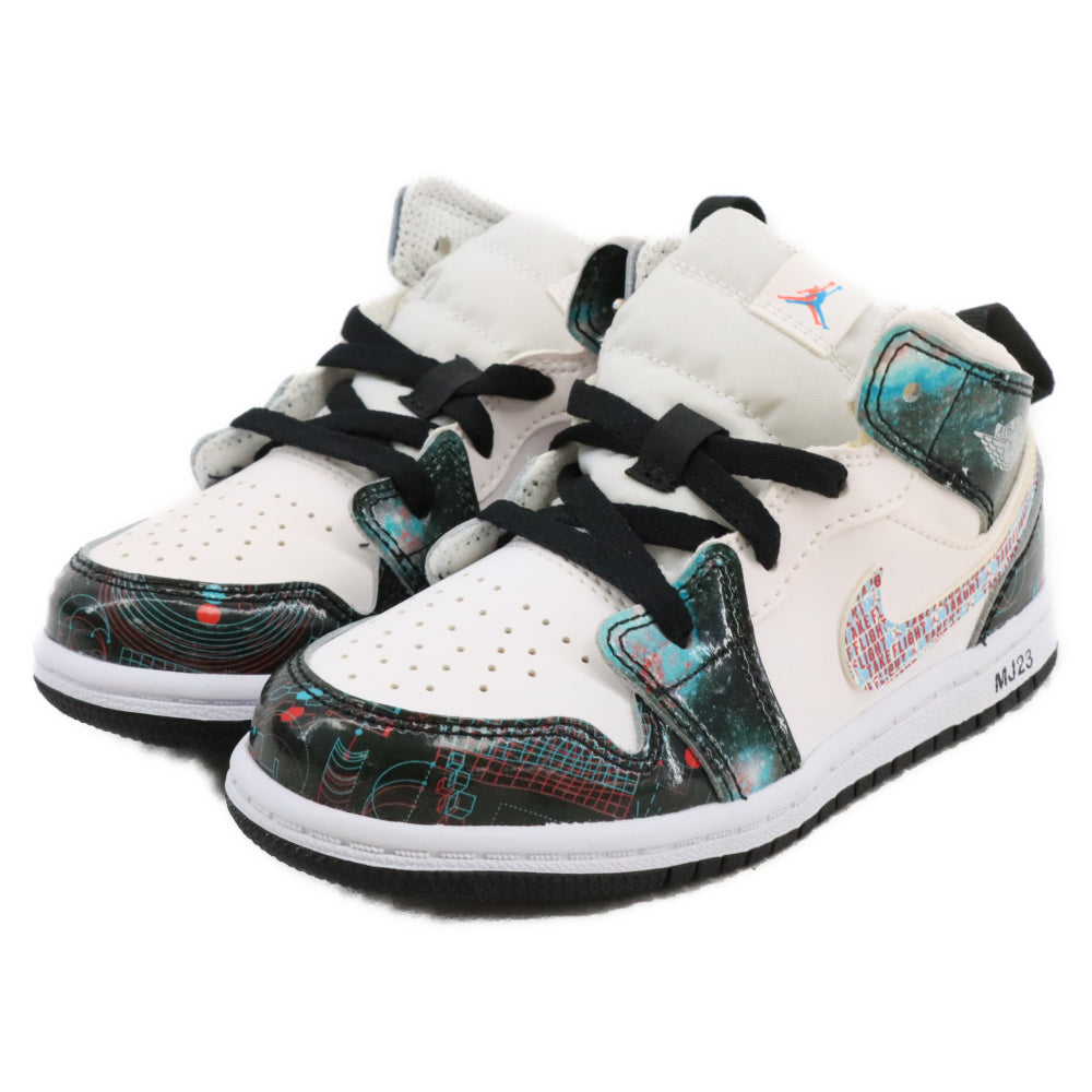 NIKE(ナイキ) TD Air Jordan 1 Mid SE Take Flight TDエアジョーダン1 ミッドカットスニーカー SE テイクフライト BQ6933-114 ホワイト/マルチ キッズ US10C/16.0cm