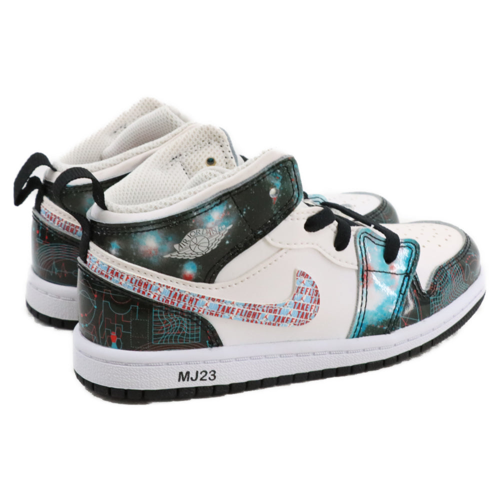 NIKE(ナイキ) TD Air Jordan 1 Mid SE Take Flight TDエアジョーダン1 ミッドカットスニーカー SE テイクフライト BQ6933-114 ホワイト/マルチ キッズ US10C/16.0cm