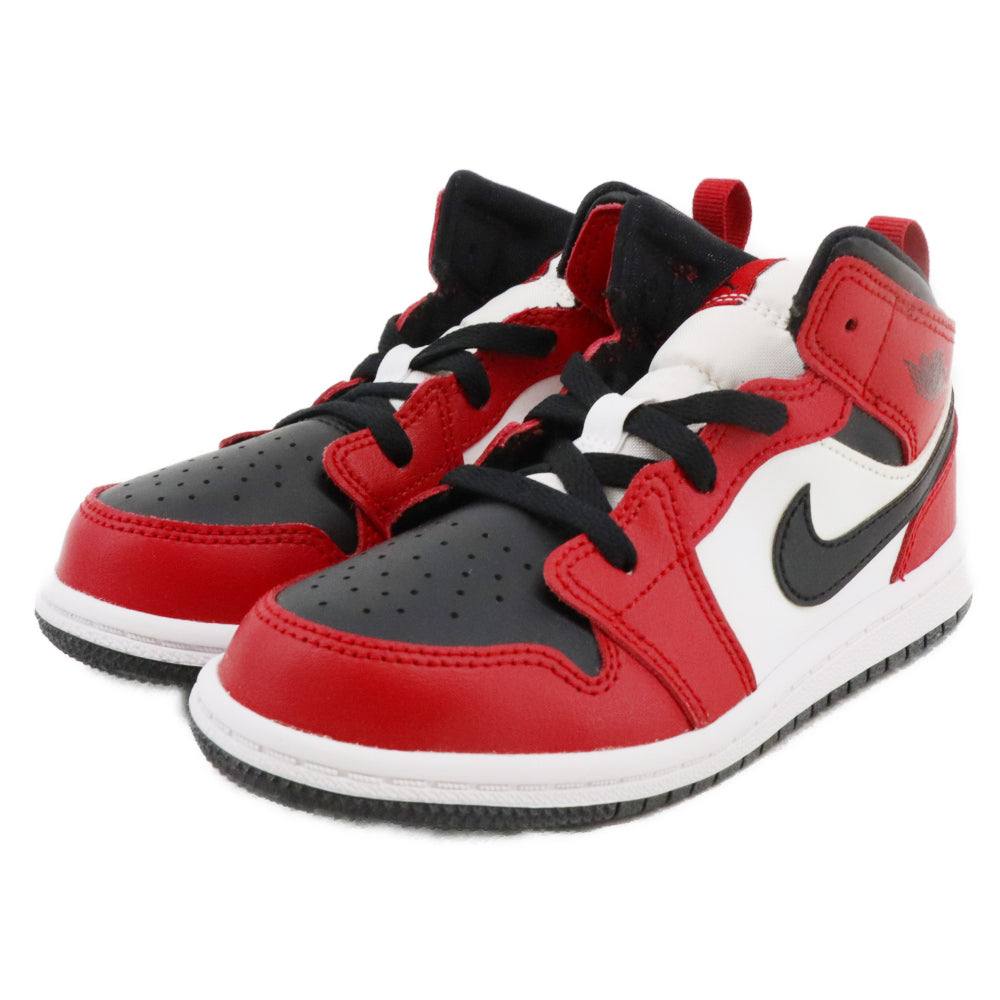 NIKE(ナイキ) TD AIR JORDAN 1 MID CHICAGO BLACK TOE エアジョーダン1 ミッド シカゴブラックトゥ ミッドカットスニーカー キッズ 640735-069 US10C/16.0cm