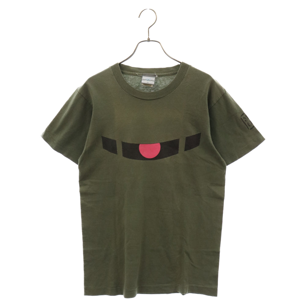 VINTAGE(ヴィンテージ) 90S GUNDAM MS-06 ZAKU 2 ガンダム ザク プリントクルーネック半袖Tシャツ グリーン