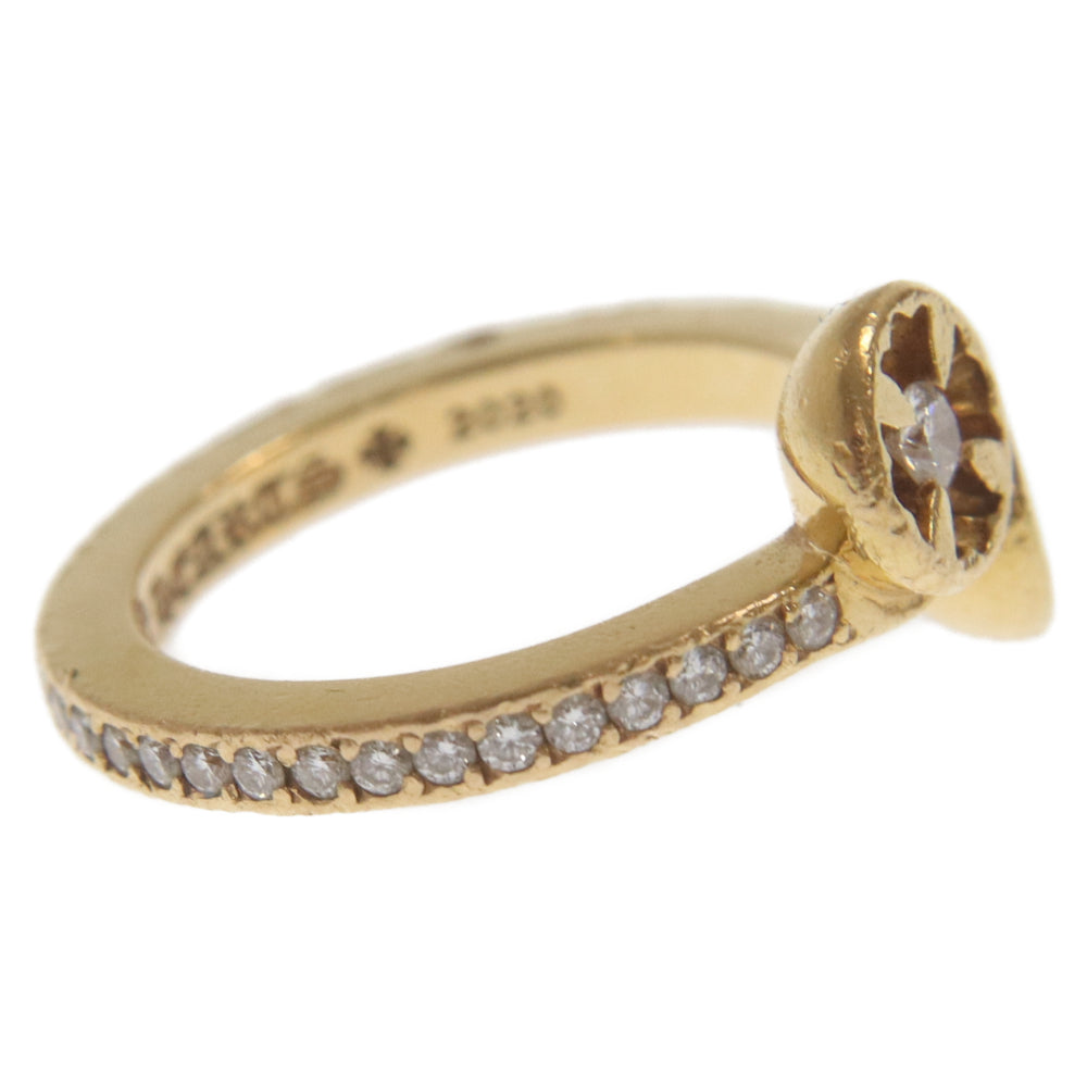 CHROME HEARTS(クロムハーツ) DBL NGTV CH PLUS DMND 22K ダブルネガティブCHプラスリング ゴールドリング 11号 国内ギャラ付き