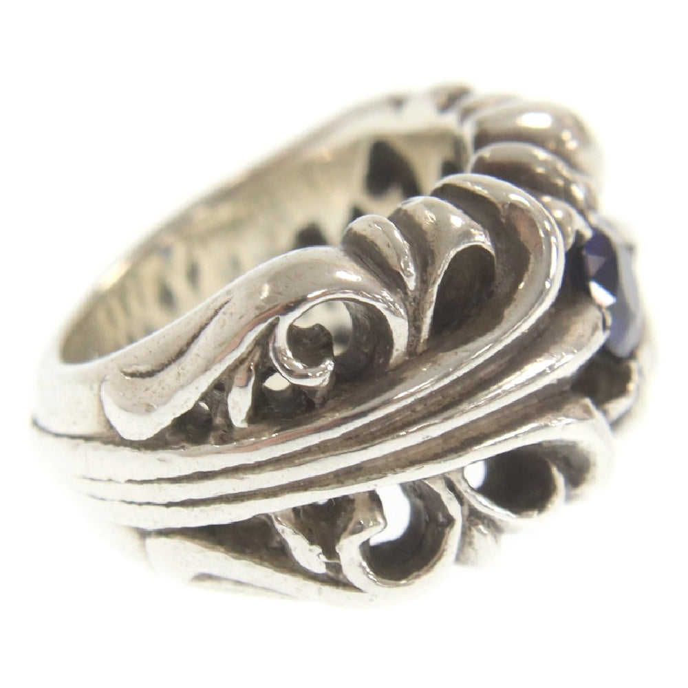 CHROME HEARTS(クロムハーツ) K&T 1PT SAP 1ポイントサファイア シルバーリング 10号