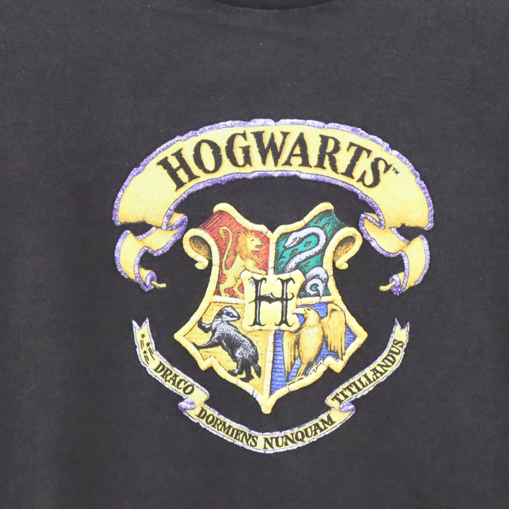 VINTAGE(ヴィンテージ) 00s Harry Potter HOGWARTS L/S print T-shirt ハリーポッター ホグワーツ プリント ロングスリーブ長袖Tシャツ ブラック