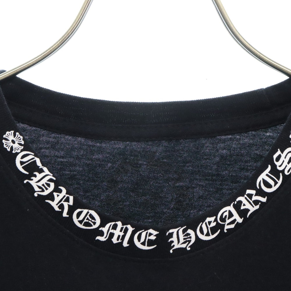 CHROME HEARTS(クロムハーツ) NECK LOGO S/S TEE ネック ロゴプリントTシャツ 半袖カットソー ブラック