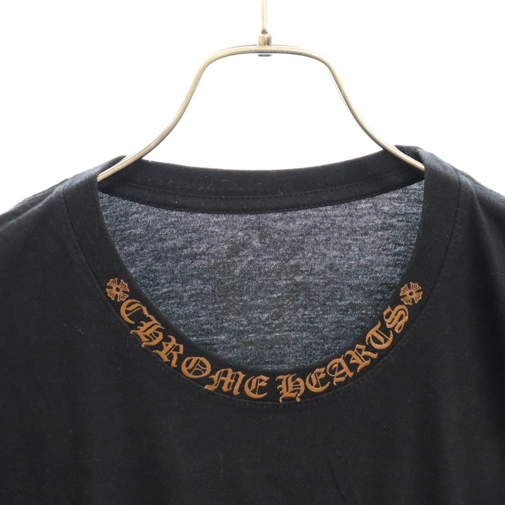 CHROME HEARTS(クロムハーツ) NECK LOGO S/S TEE ネックロゴ プリント 半袖カットソー Tシャツ ブラック