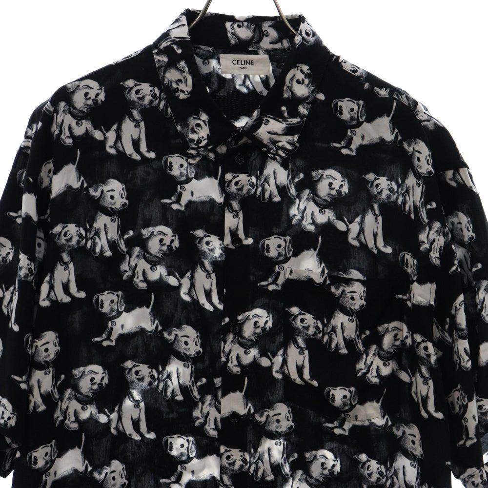CELINE(セリーヌ) 22SS AMY DORIAN Artist Print S/S Shirt エイミードリアン アーティストプリント オーバーサイズ 半袖シャツ 2C717307Q ブラック/ホワイト