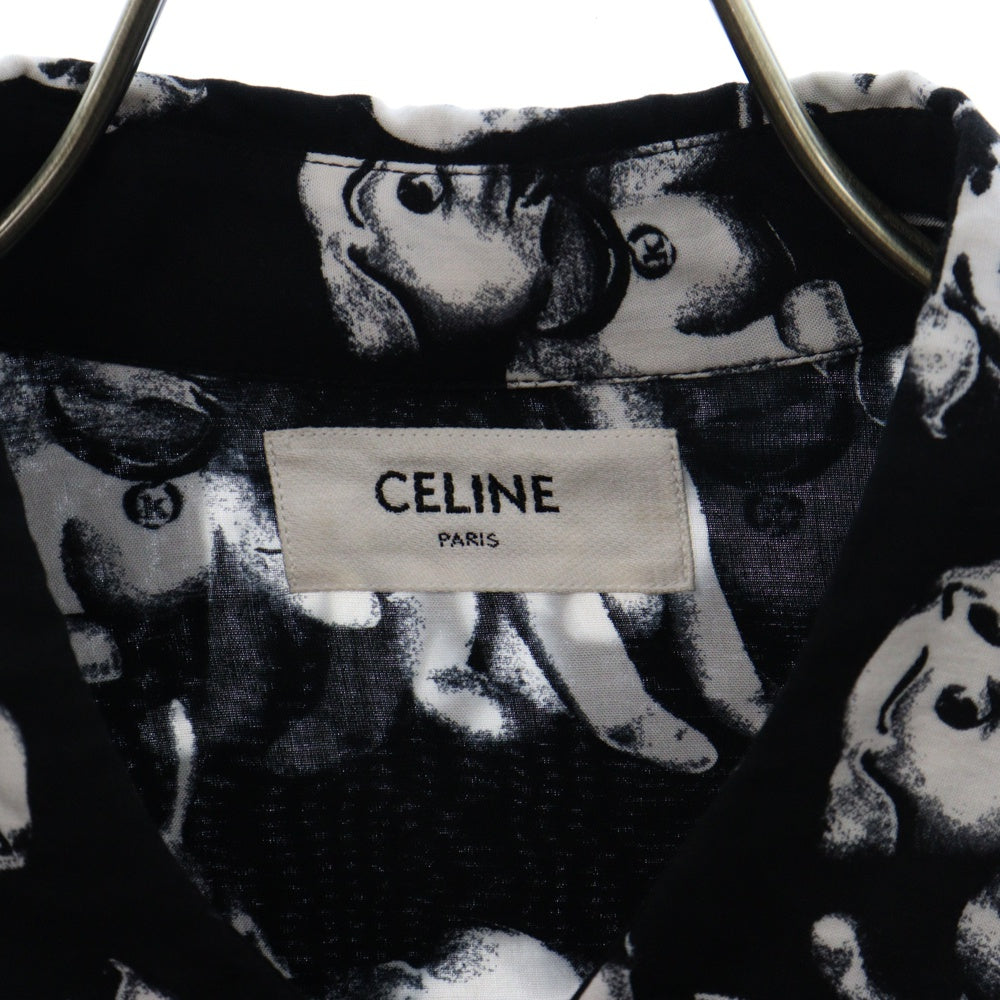 CELINE(セリーヌ) 22SS AMY DORIAN Artist Print S/S Shirt エイミードリアン アーティストプリント オーバーサイズ 半袖シャツ 2C717307Q ブラック/ホワイト