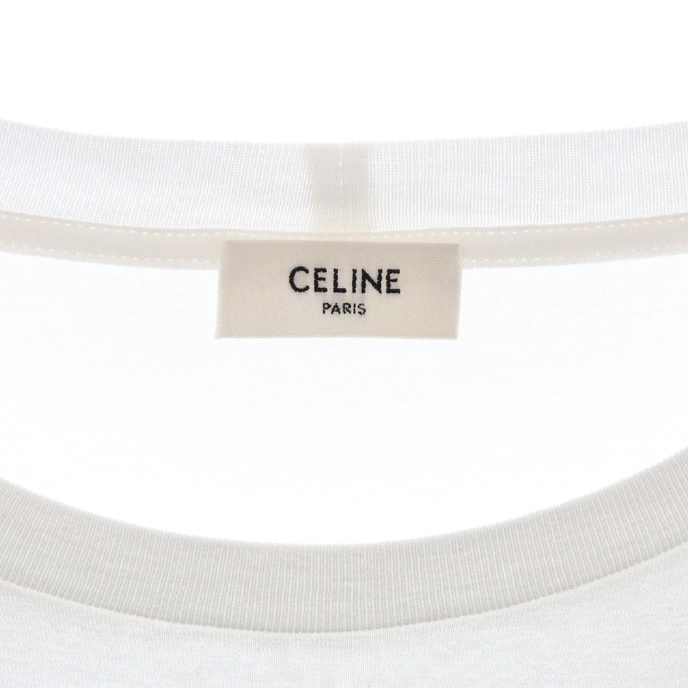 CELINE(セリーヌ) 24SS TRIOMPHE トリオンフルーズ Tシャツ 半袖カットソー 2X04I671Q ホワイト
