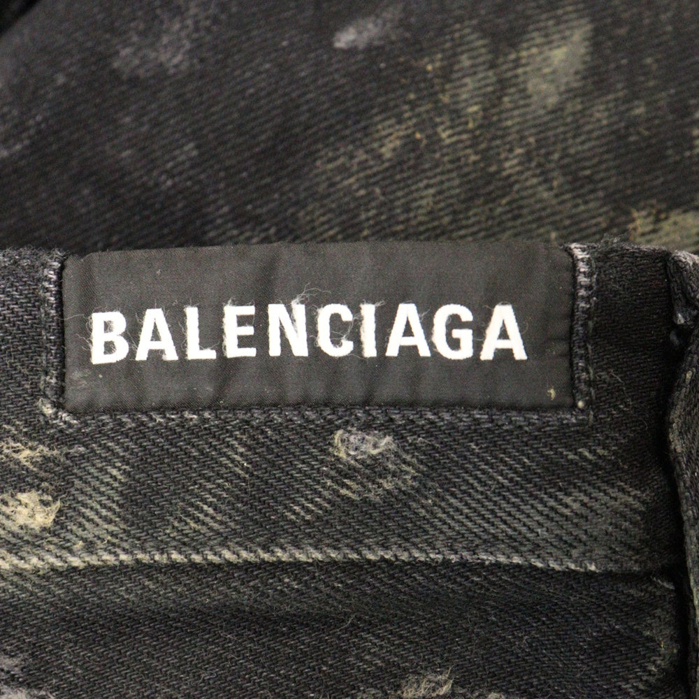 BALENCIAGA(バレンシアガ) 23SS スーパーデストロイ加工 バギーデニムパンツ 745248 TBP47 インディゴ