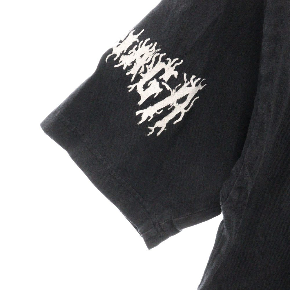 BALENCIAGA(バレンシアガ) 24SS DIY METAL オーバーサイズ メタルロゴプリント 半袖Tシャツ カットソー ブラック 641675 TPV03