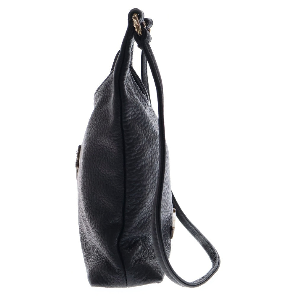 CHROME HEARTS(クロムハーツ) VIV ダガー装飾レザーショルダー トート バッグ シルバー/ブラック レディース