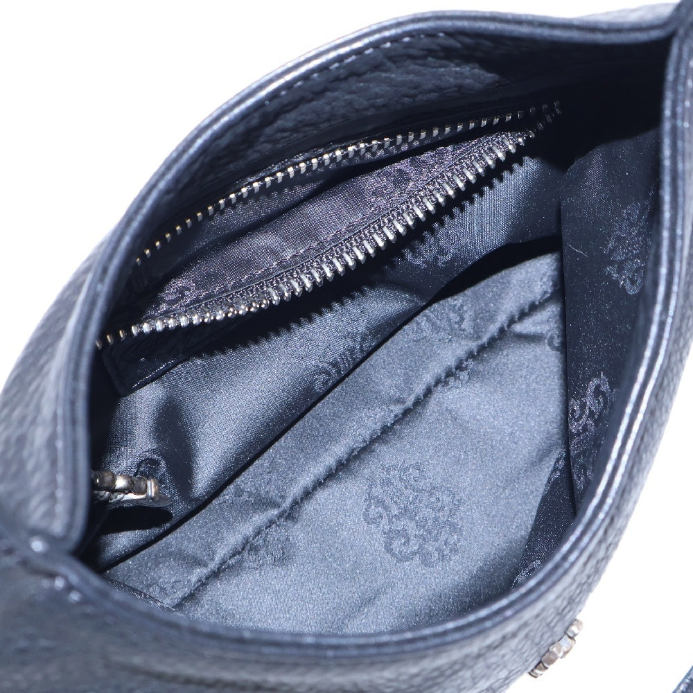 CHROME HEARTS(クロムハーツ) VIV ダガー装飾レザーショルダー トート バッグ シルバー/ブラック レディース