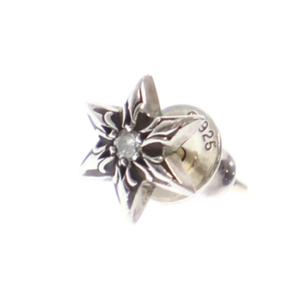 CHROME HEARTS(クロムハーツ) CO STAR DMND スタースタッド 1ダイヤ シルバーピアス 国内ギャラ付き