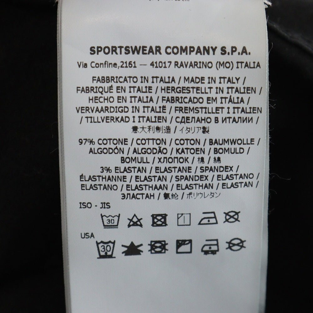 STONE ISLAND(ストーンアイランド) 24SS ポスター プリント コットン ツイルストレッチ オーバー ジップアップ ロゴ刺繍 長袖シャツ 801512196 ブラック