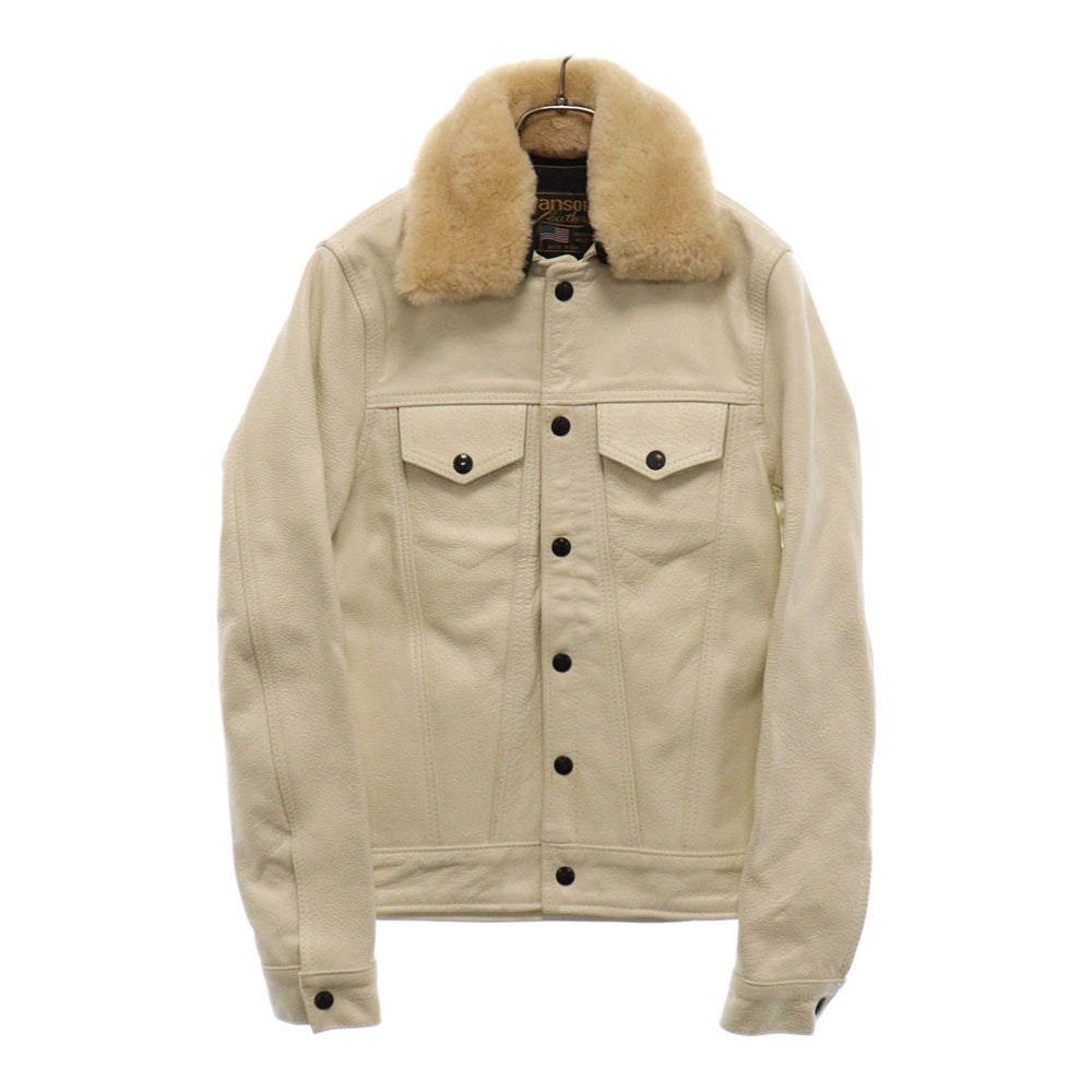 VANSON(バンソン) DJCB ボア 3rd型レザートラッカージャケット 20133T1 ホワイト