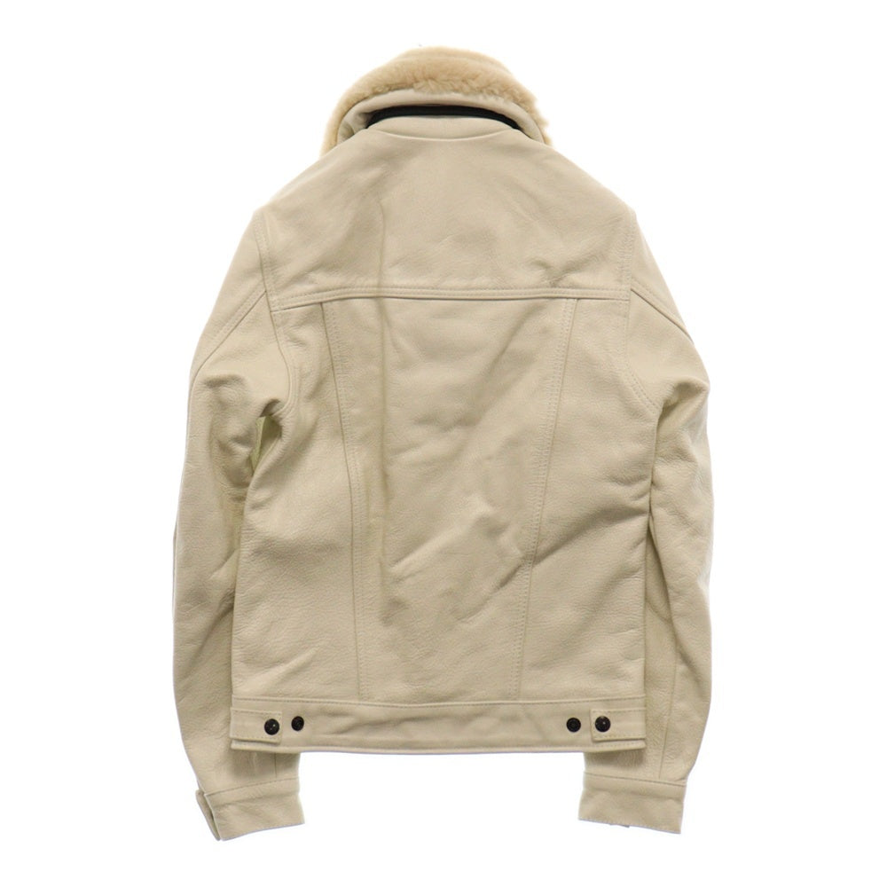 VANSON(バンソン) DJCB ボア 3rd型レザートラッカージャケット 20133T1 ホワイト