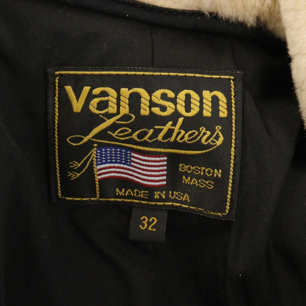 VANSON(バンソン) DJCB ボア 3rd型レザートラッカージャケット 20133T1 ホワイト